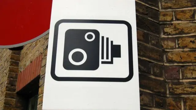 Speed camera sign