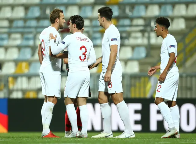 Ben Chilwell and Harry Maguire on England duty