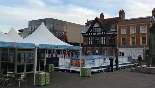 Derby Market Place ice rink