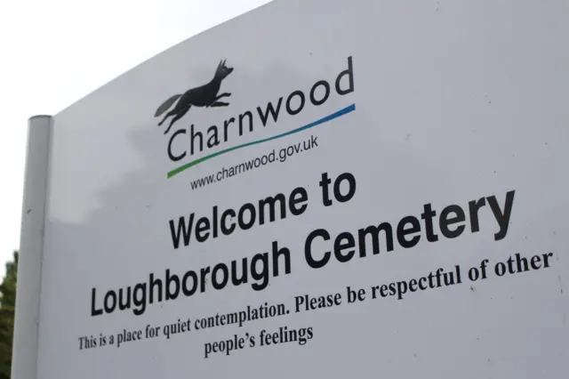 Charnwood Borough Council cemetery sign