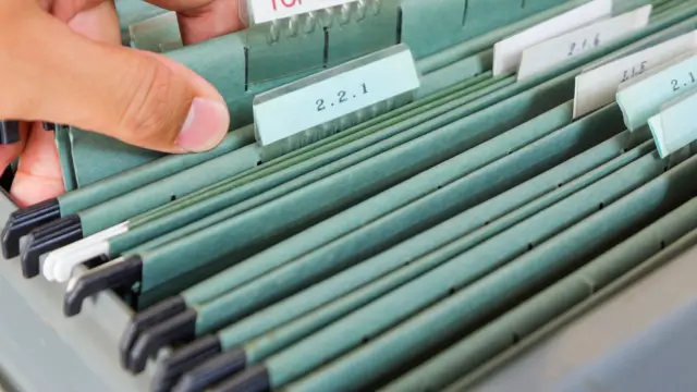 Folders in a drawer