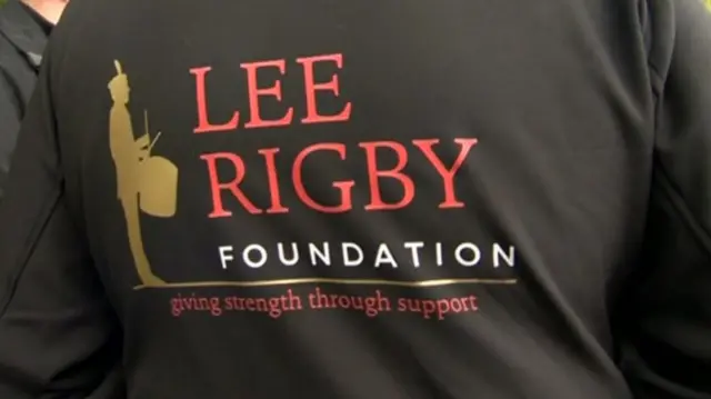 Lee Rigby foundation logo on jacket