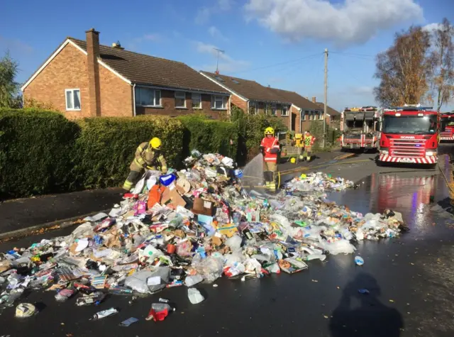 Recycling in road