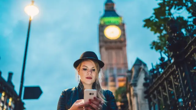 Woman on mobile phone