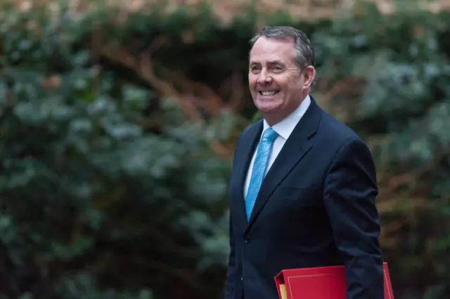 International Trade Secretary Liam Fox arrives for a weekly cabinet meeting at 10 Downing Street in London ( January 9, 2018)