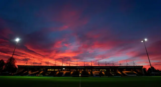 Huish Park sunset