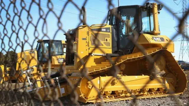 A caterpillar digger