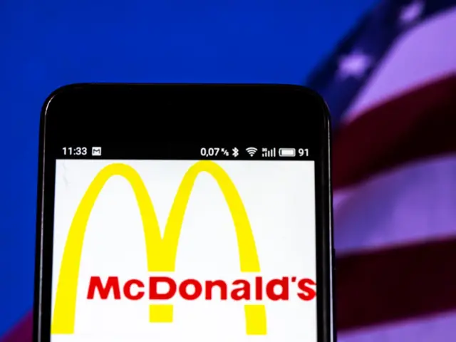 McDonald's logo on a smart phone