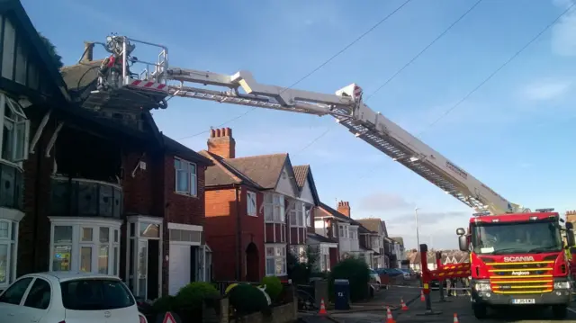 Fire at house on Homeway Road