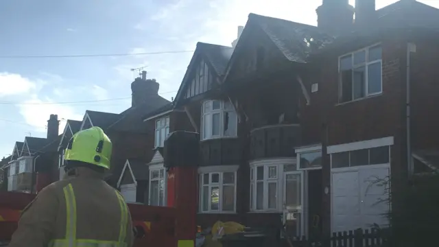 Fire on Homeway Road in Leicester