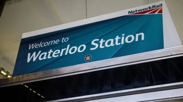 Waterloo station sign