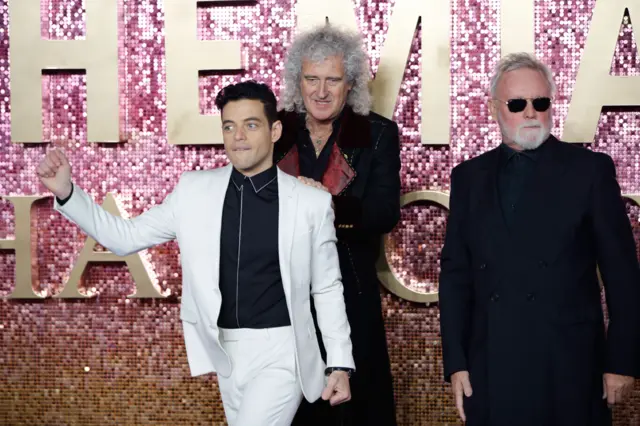 Rami Malek, Brian May and Roger Taylor