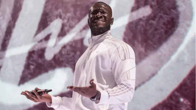 Stormzy performing at Wireless
