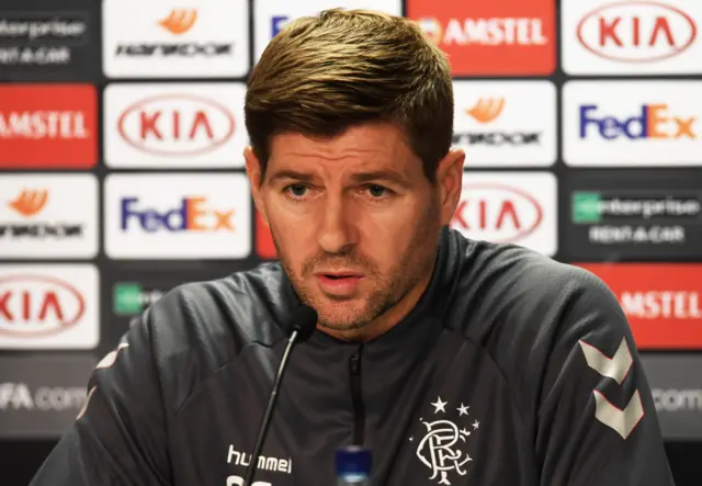 Rangers manager Steven Gerrard