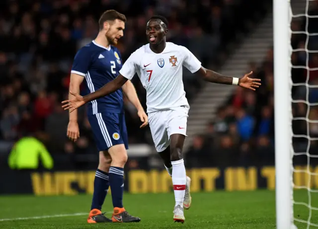 Bruma was on target for Portugal in a 3-1 victory at Hampden