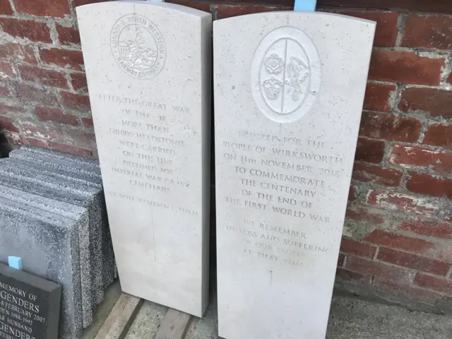 Headstone engraving