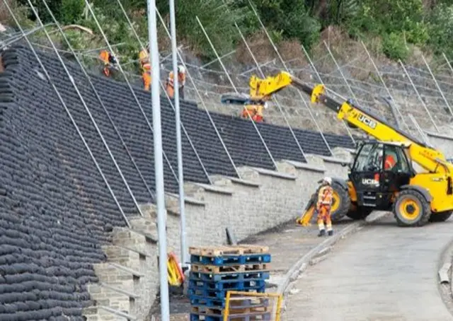 Green wall being built