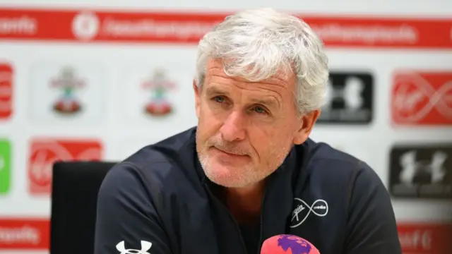 Mark Hughes speaks at his press conference