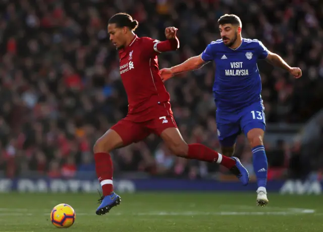 Virgil van Dijk and Callum Patterson