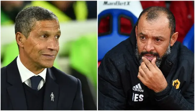 Chris Hughton and Nuno Esprito Santo