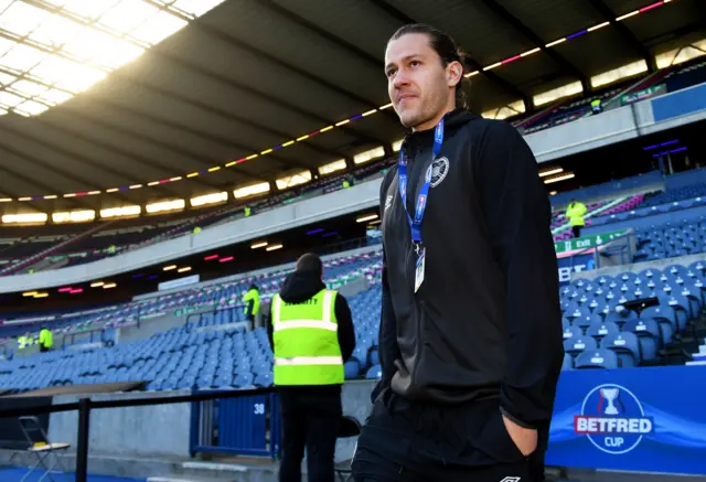 Peter Haring checks out the surroundings at Murrayfield