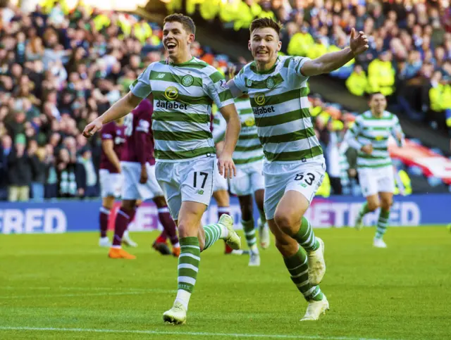 Ryan Christie celebrates scoring