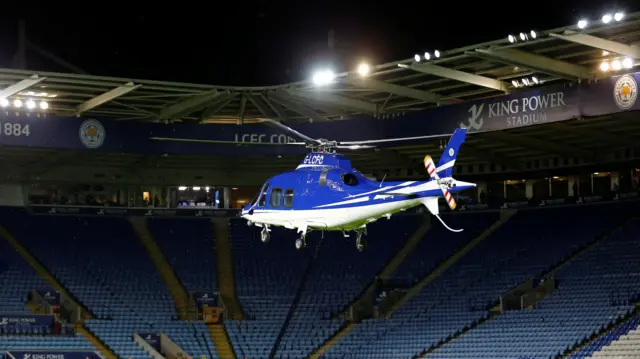 Helicopter at King Power stadium