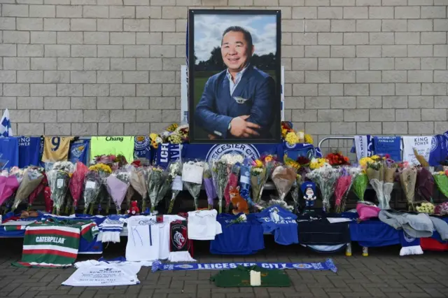 Tributes at King Power Stadium