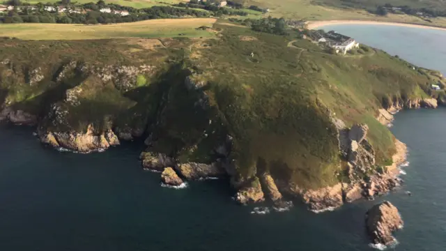 Alderney aerial shot