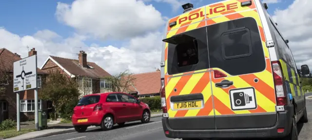 Speed camera van