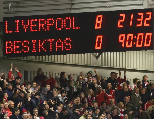 Liverpool 8-0 Besiktas