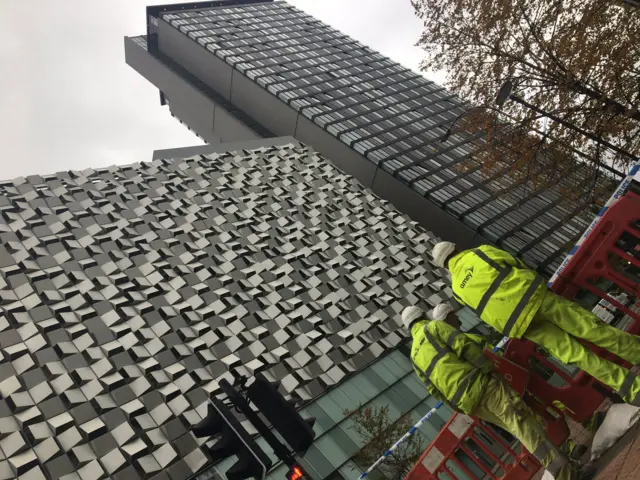 The exclusion zone at St Paul's Tower