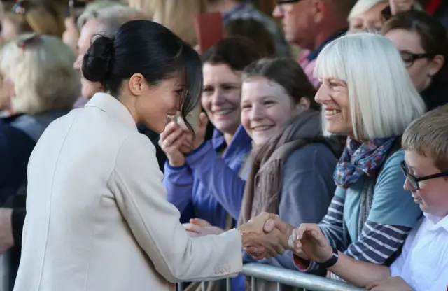 Duchess of Sussex greets crowds in Chichester