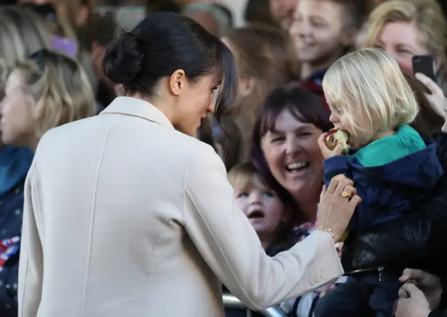 Duchess of Sussex greets crowds in Chichester