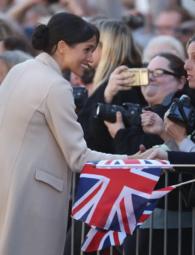 Duchess of Sussex greets crowds in Chichester