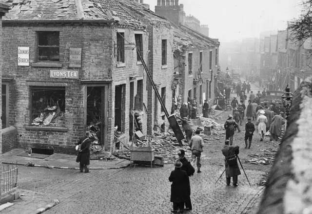 Hanson Lane bomb damage