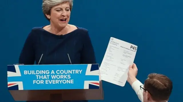 Theresa May receives P45