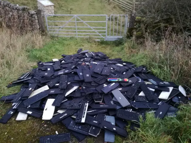 Dumped keyboards