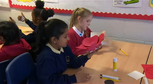 Poppies being made by school children