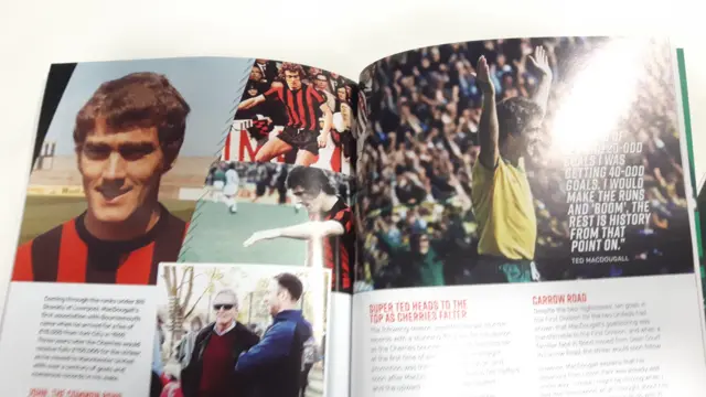 Ted MacDougall in the Bournemouth programme