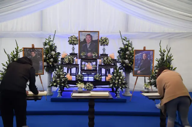 Inside marquee at King Power Stadium