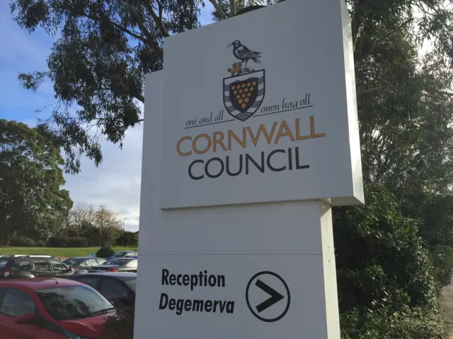 Cornwall Council sign