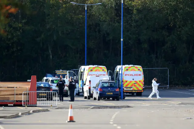 Crash scene investigation at King Power Stadium