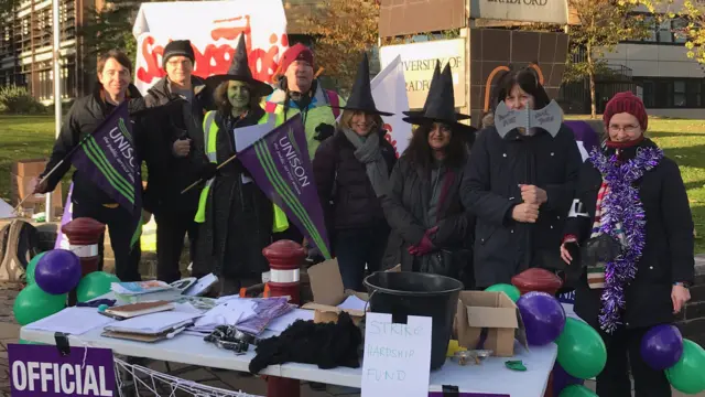 Staff on the picket line