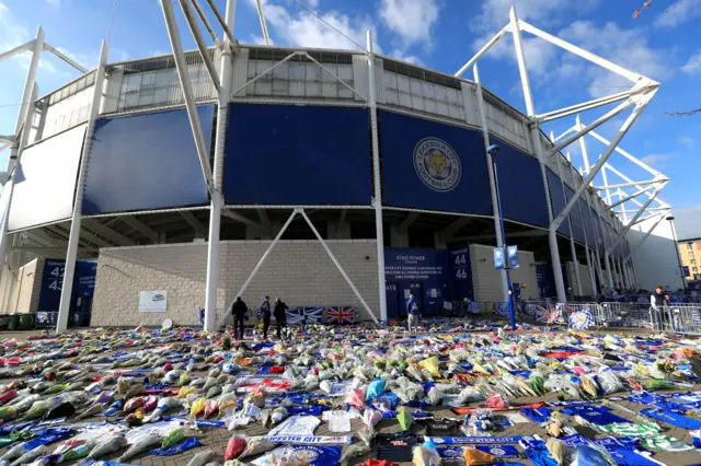 Tributes at King Power Stadium