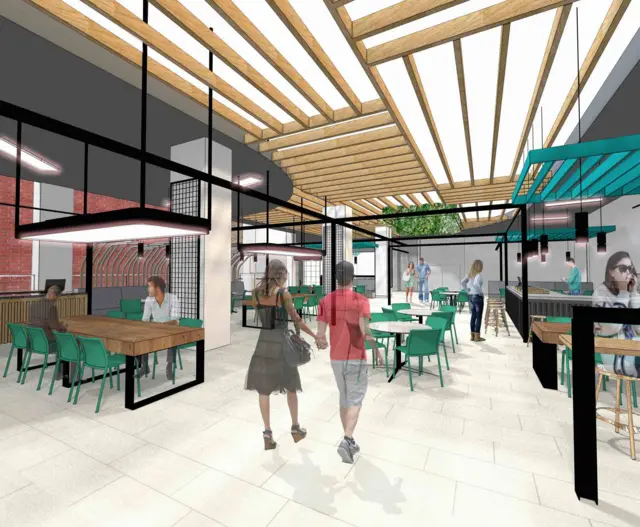 Artist impression of Clocktower dining area