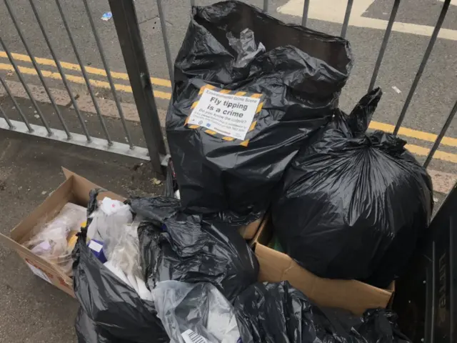 Fli-tipped rubbish