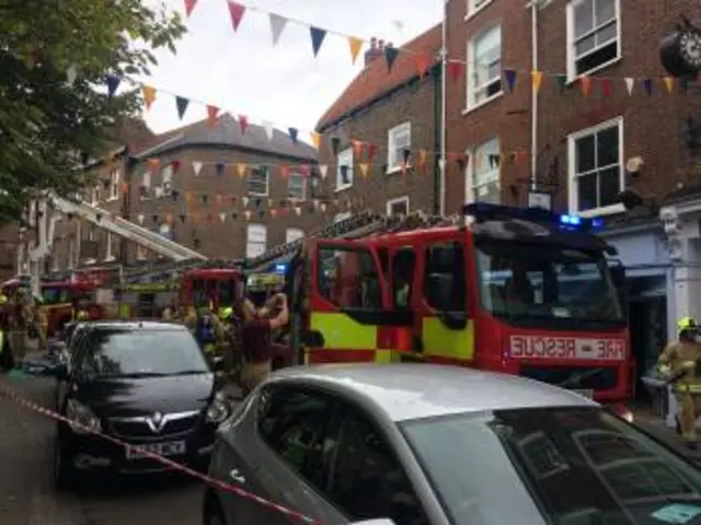 A fire engine in York