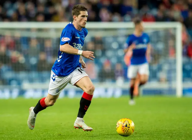 Ryan Kent starts on the left flank for Rangers this evening