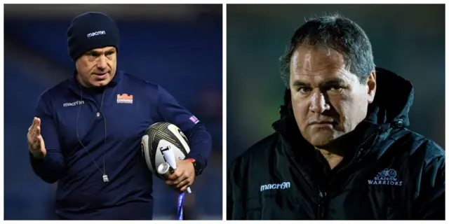 Edinburgh coach Richard Cockerill and Glasgow Warriors counterpart Dave Rennie